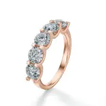 Pierścionek z dużymi diamentami różowe złoto SBP_021